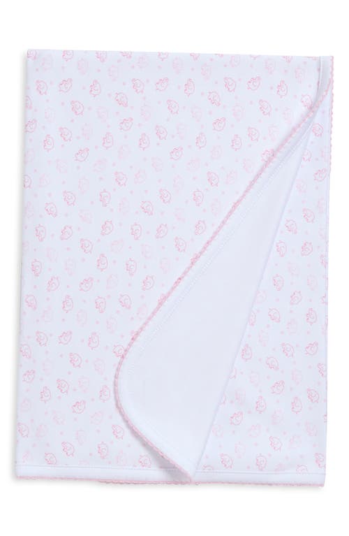 Kissy Kissy Ele-fun Pima Cotton Blanket In Pink