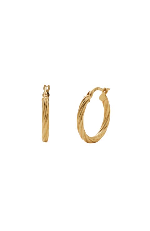 14k Twisted Hoop Earrings
