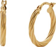 MADE BY MARY 14k Twisted Hoop Earrings