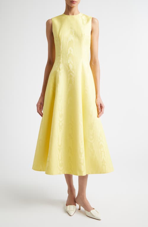 Emilia Wickstead Mara Mikado Midi Dress In Yellow