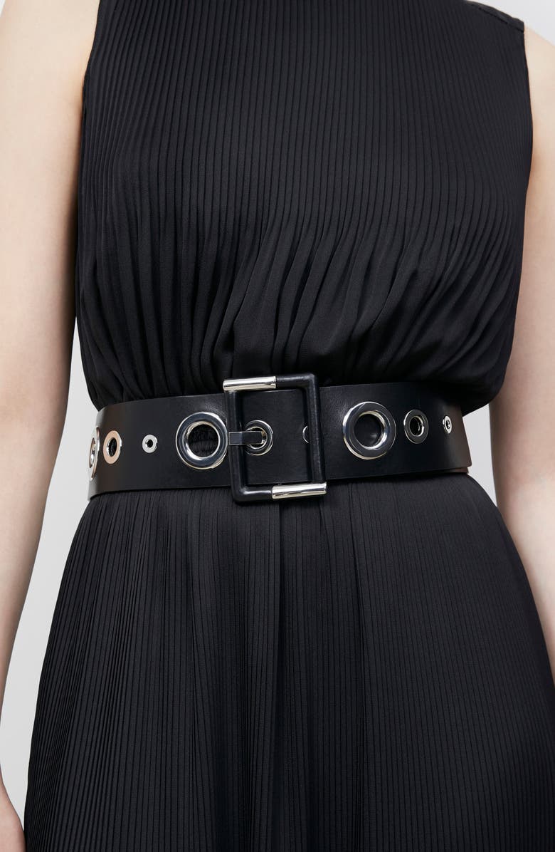 Lafayette 148 New York Grommet Leather Belt, Alternate, color,