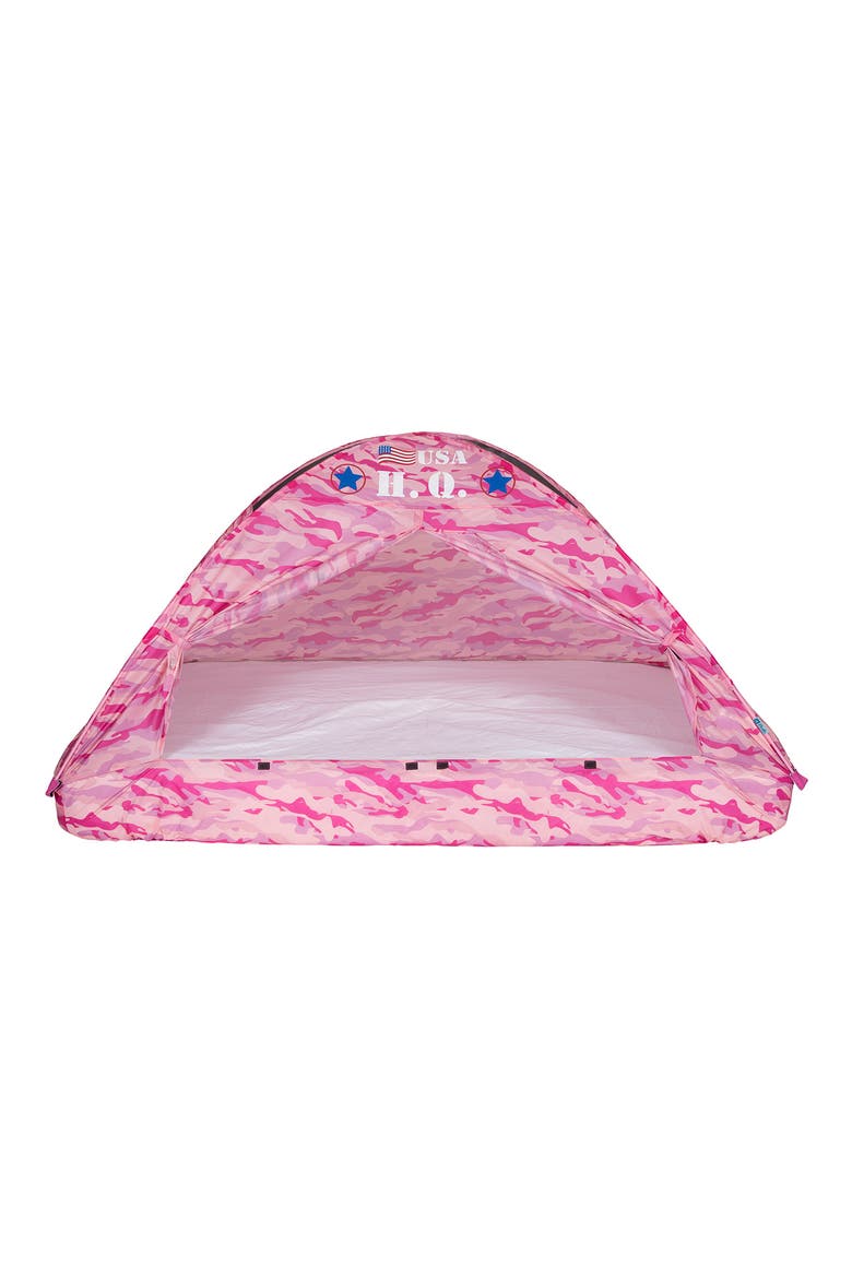 Twin-Size Camo Bed Tent, Alternate, color, PINK