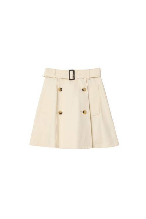 Burberry Gabardine Trench Mini Skirt In Multi