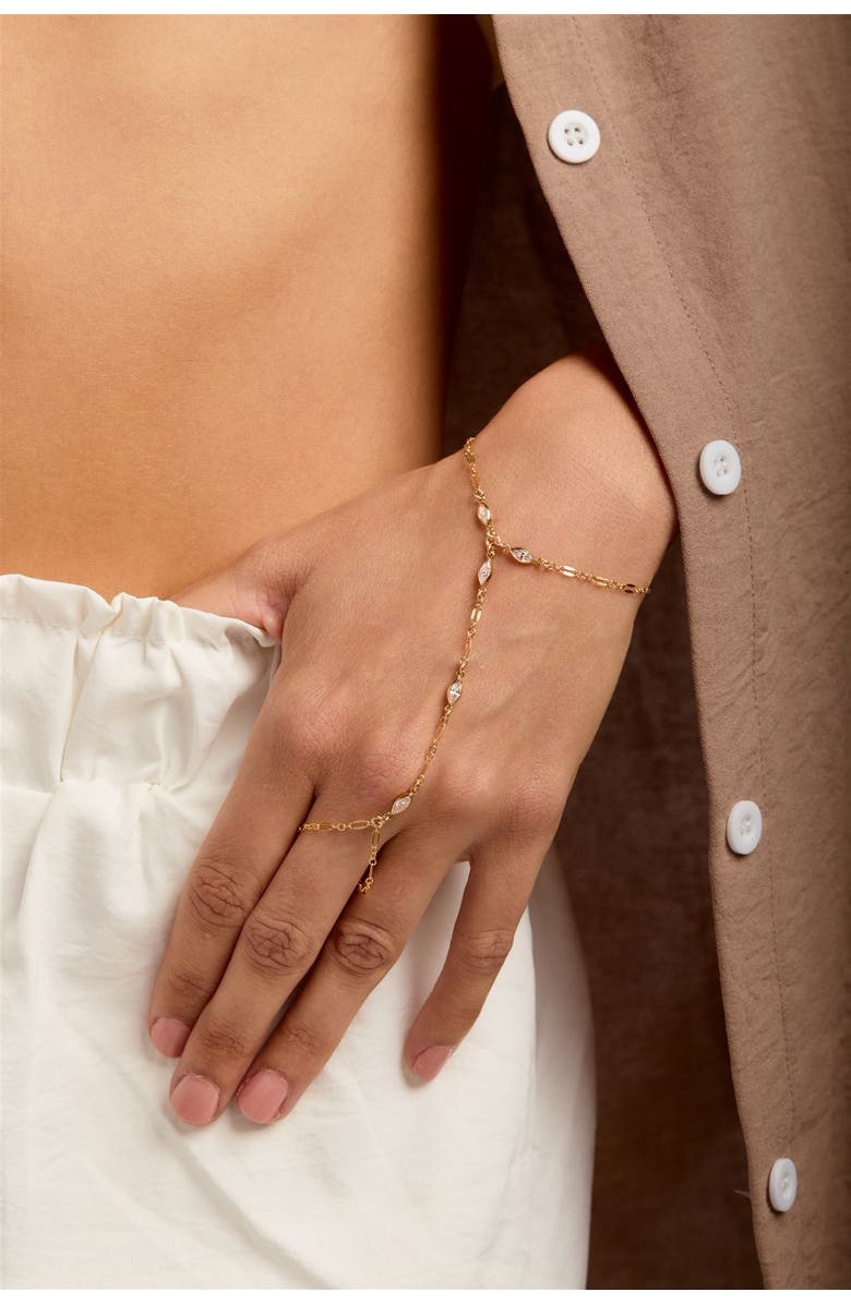 Set & Stones Ezra Hand Chain, Alternate, color, Gold