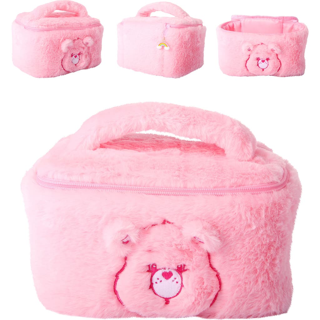 Care Bears Fluffy Plush Pink Cheer Bear Make Up Bag  product