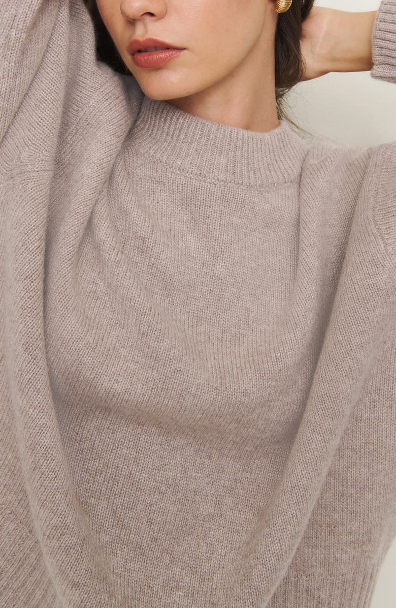 Reformation Cove Oversize Crewneck Cashmere Blend Sweater, Alternate, color, Toast