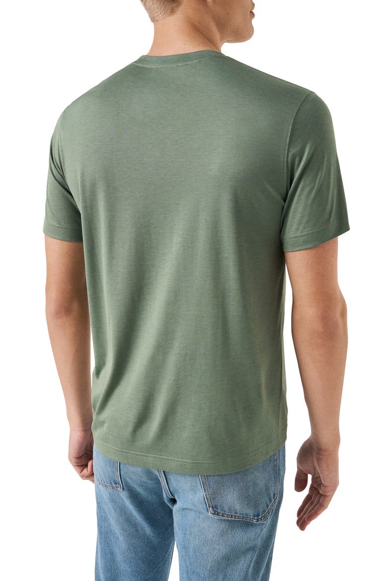 Silk & Cotton T-Shirt, Alternate, color, DARK GREEN