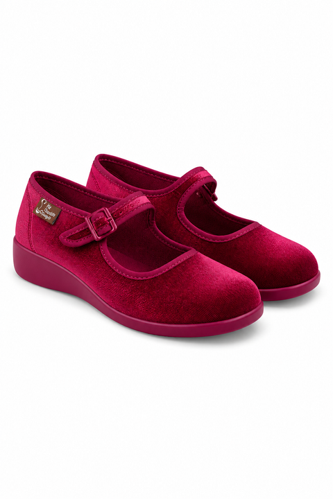 Red-Wine Women's Mary Jane Flats