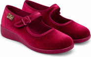 Hot Chocolate Design Red-Wine Women's Mary Jane Flats