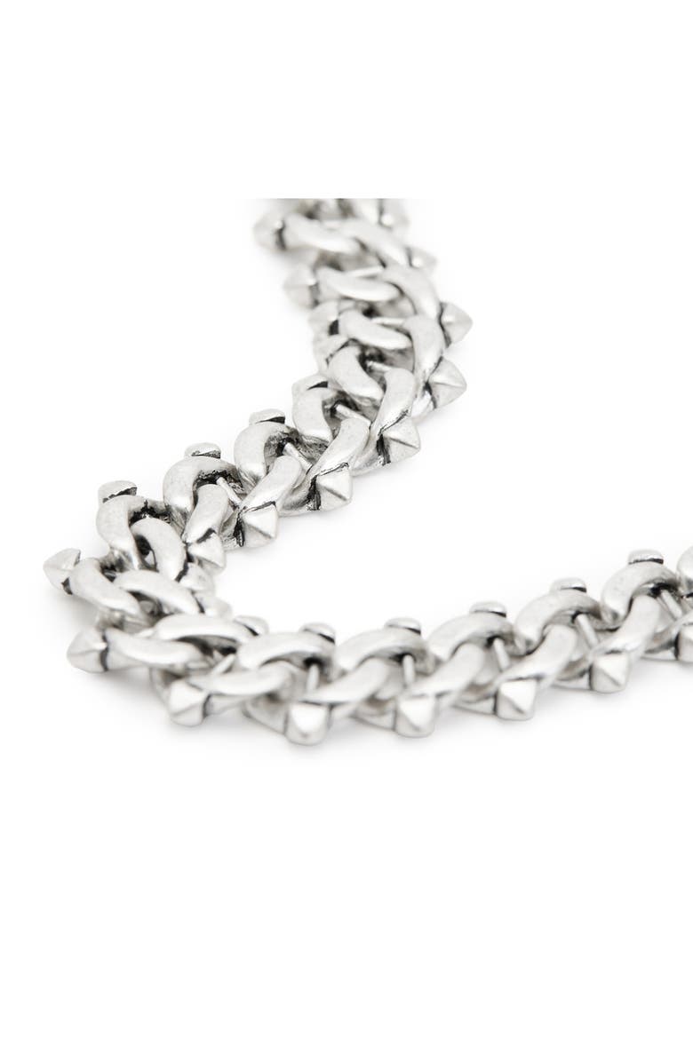 AllSaints Men's Curb Chain Collar Necklace, Alternate, color,