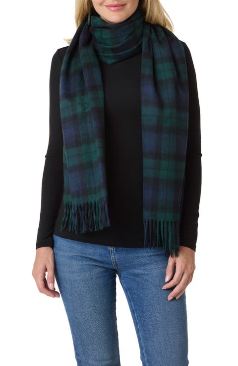 Wool & Cashmere Black Watch Wrap