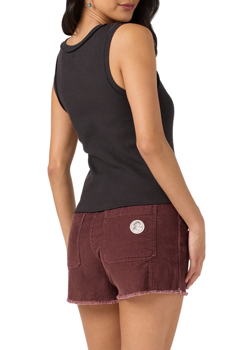 Hattie Rib Henley Tank, Alternate, color, BLACK