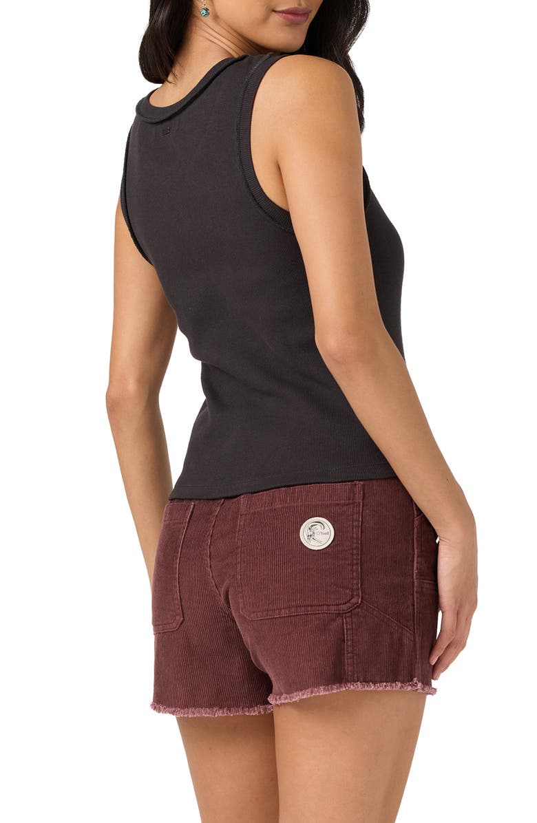 O'Neill Hattie Rib Henley Tank, Alternate, color, Black