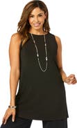 Jessica London Stretch Knit Tunic Tank