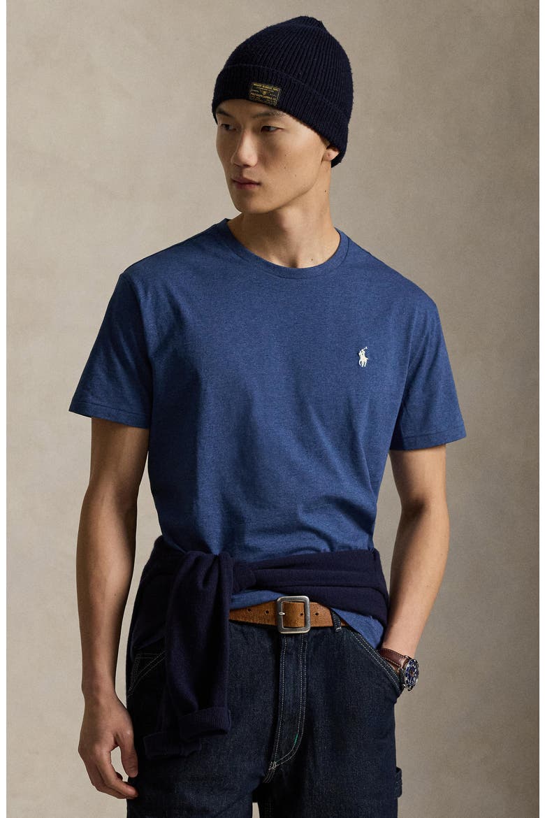 Classic Fit Jersey Crewneck T-Shirt, Alternate, color, BLUE HTR