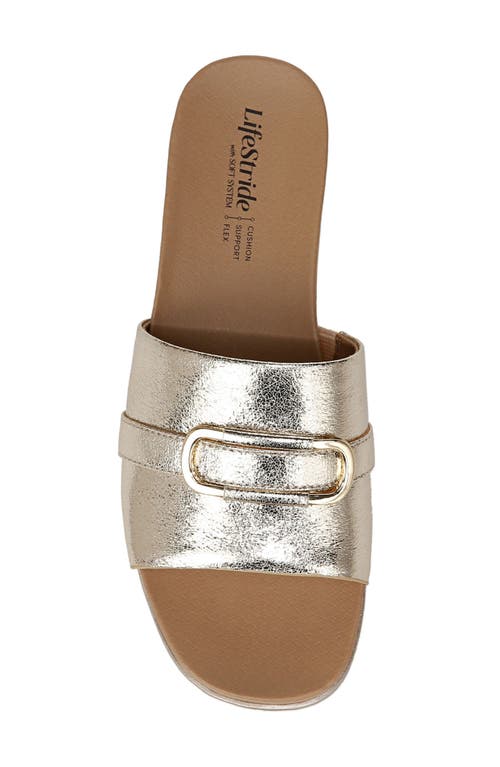 Lifestride Geneieve Platform Sandal In Gold