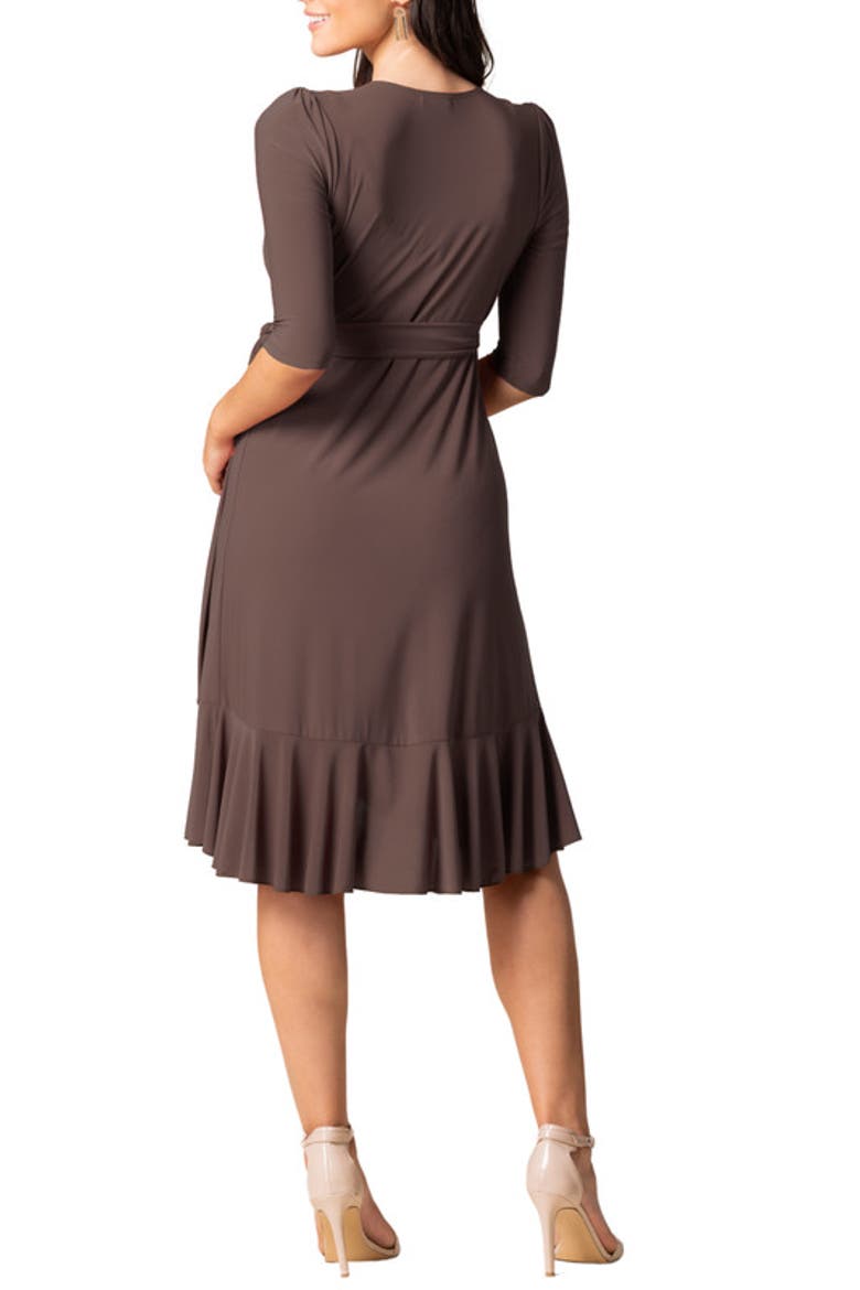 Whimsy Midi Wrap Dress, Alternate, color, Java