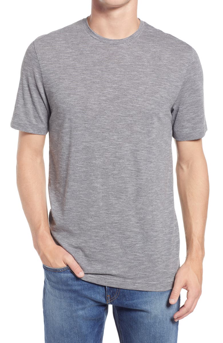 TravisMathew Thinking About It Stripe T-Shirt, Main, color, 
