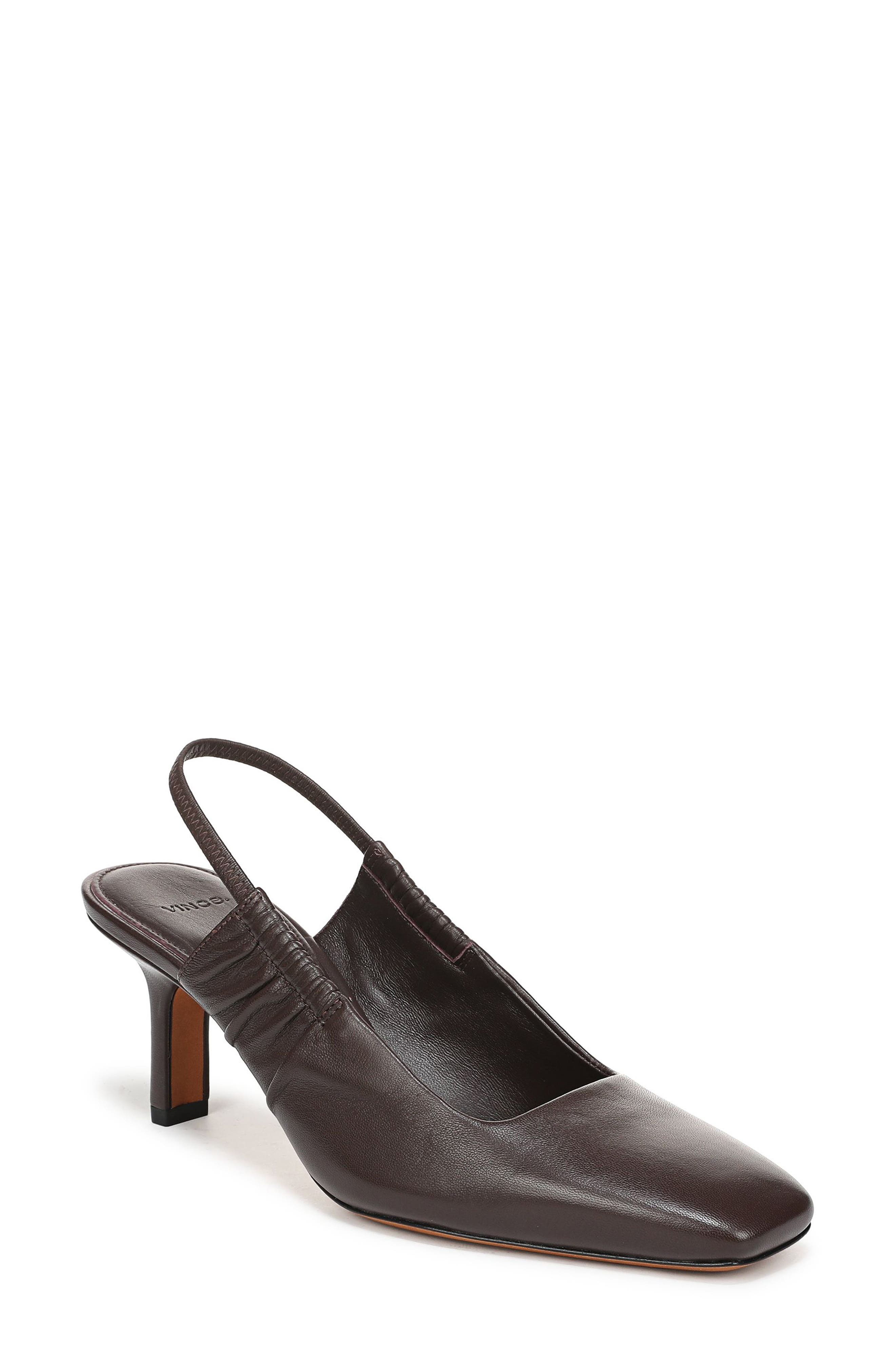 Vince Ven Leather Slingback Pump, Main, color, Ganache