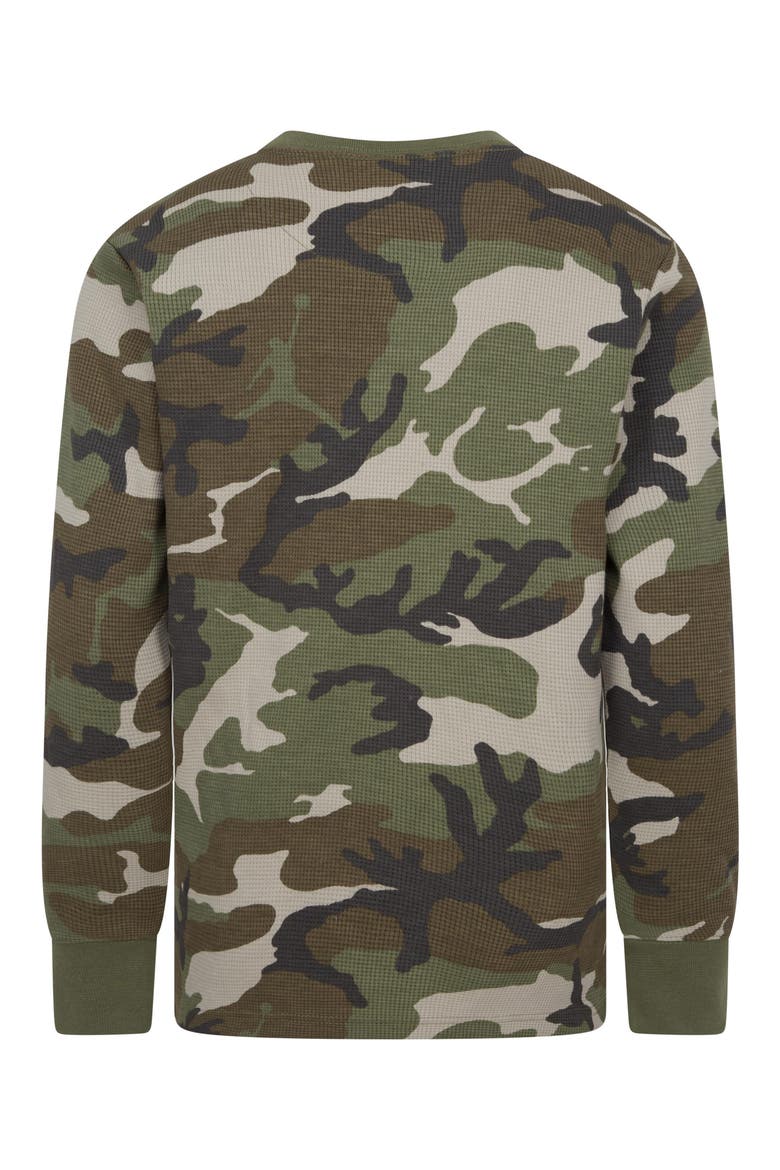 Kids' Brooklyn Essentials Camo Long Sleeve Waffle Knit T-Shirt, Alternate, color, MEDIUM OLIVE