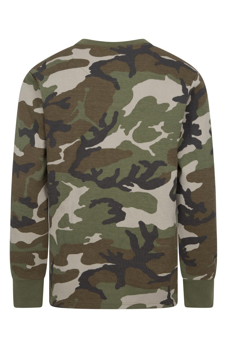 Jordan Kids' Brooklyn Essentials Camo Long Sleeve Waffle Knit T-Shirt, Alternate, color,