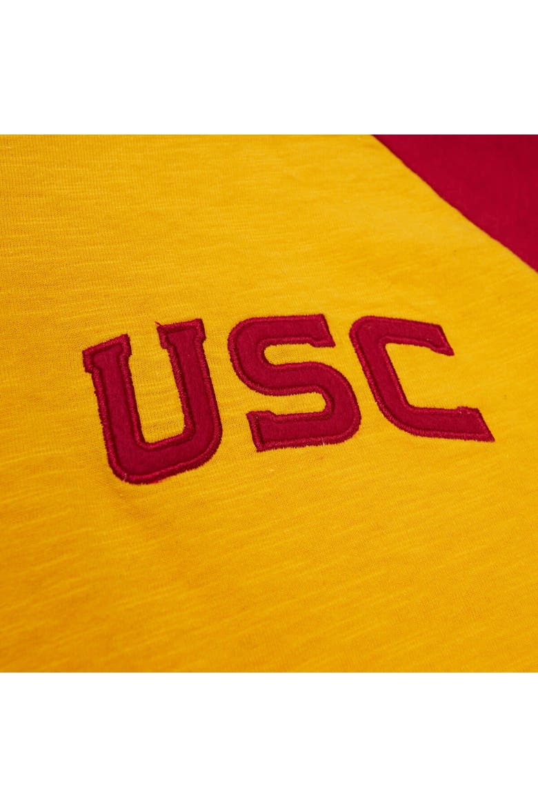 Men's Mitchell & Ness Gold USC Trojans Legendary Slub Raglan Long Sleeve T-Shirt, Alternate, color, Gold