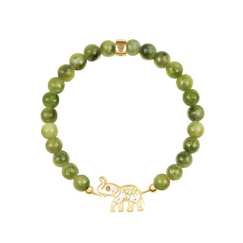 Grounded in Luck Jade Elephant Bracelet