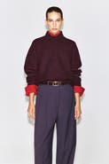 COS Layered-collar Boiled Wool Sweater