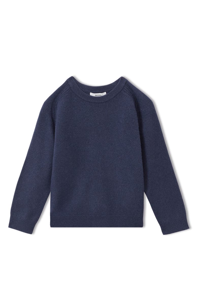 Reiss Kids' Cloud Jr. Wool Blend Crewneck Sweater, Main, color, Dark Airforce Blue