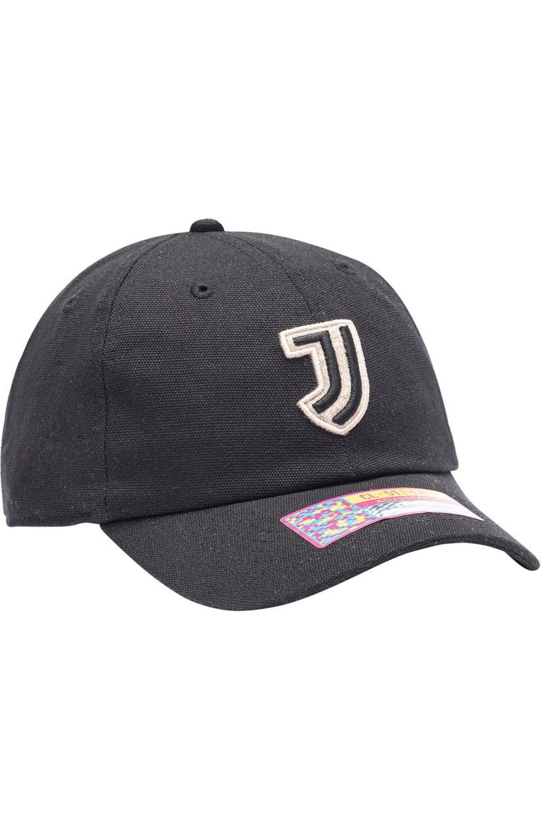 FAN INK Men's Black Juventus Swatch Adjustable Hat, Alternate, color, 