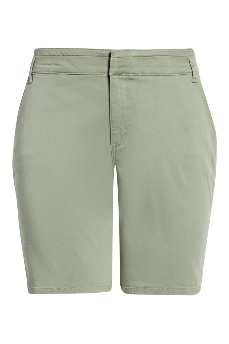 Skyrise High Waist Bermuda Shorts, Alternate, color, BASIL