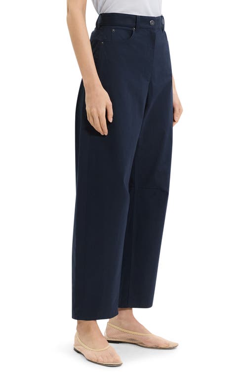 Theory Curve Leg Cotton Chino Pants In Blue