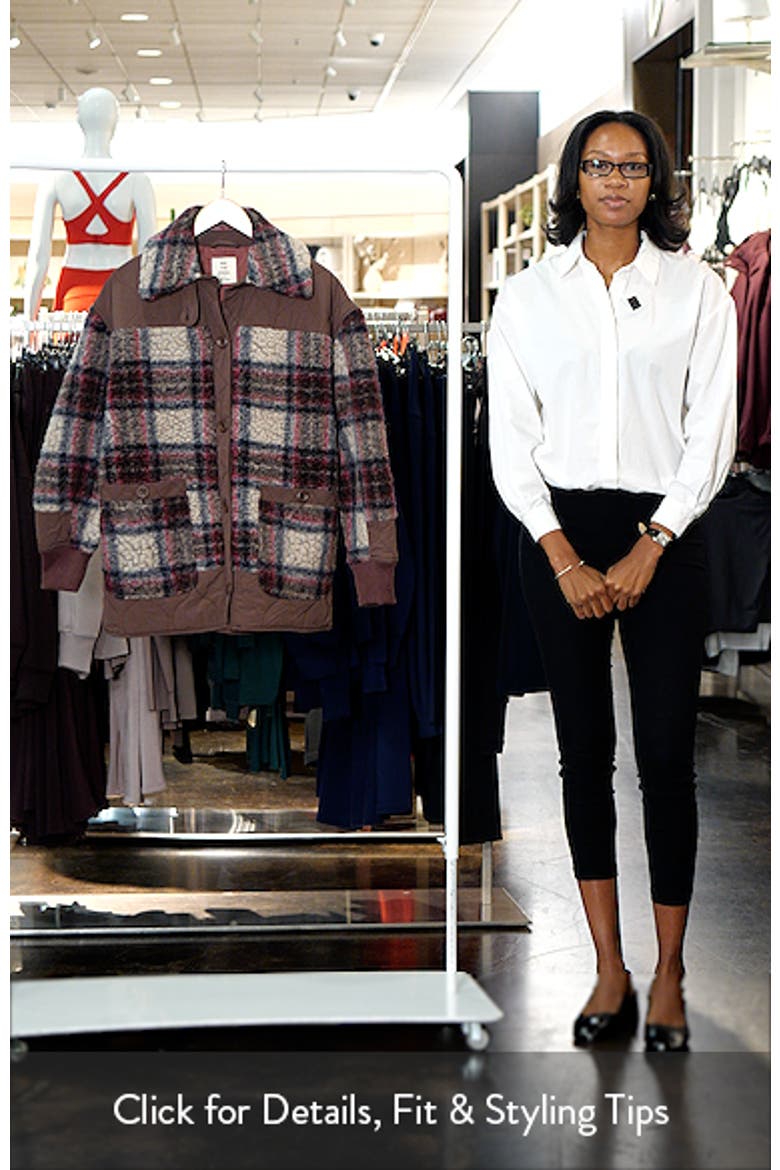 Sana Quilted Plaid Fleece Bomber Jacket video