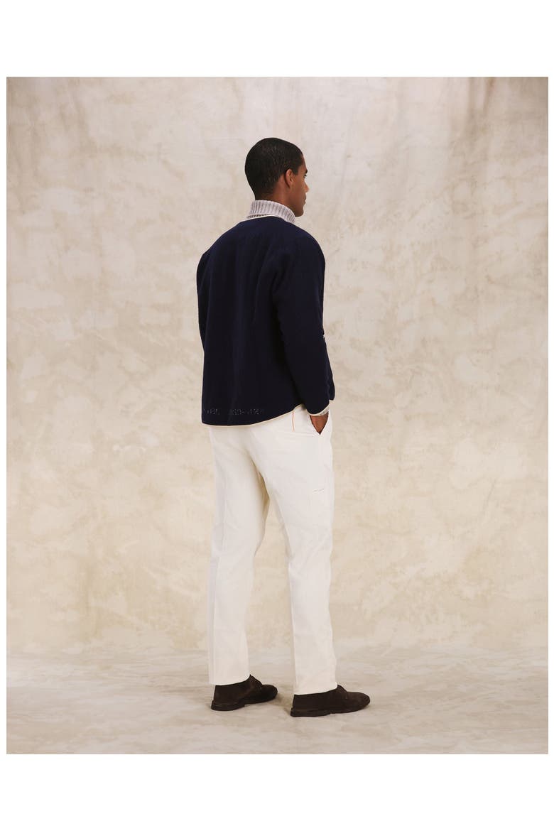 Pences Corduroy Pleated Trousers, Alternate, color, WHITE