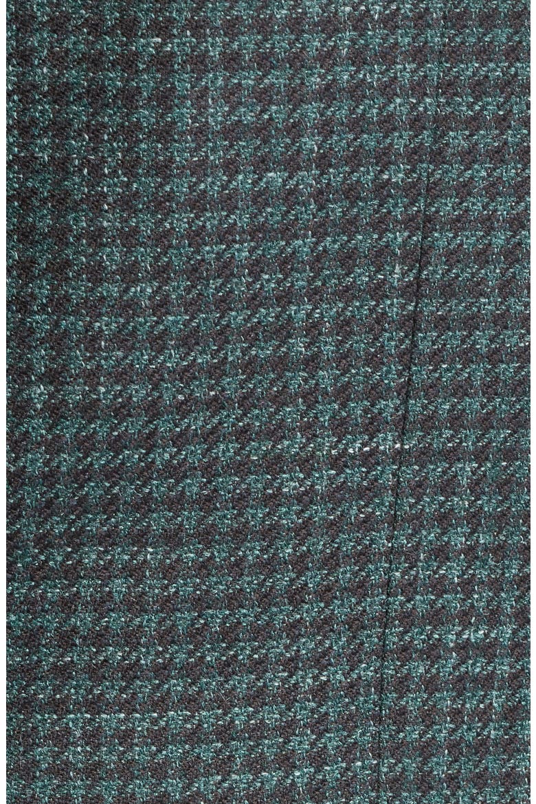 Midland Contemporary Fit Green Houndstooth Wool & Silk Blend Sport Coat, Alternate, color, DARK OLIVE