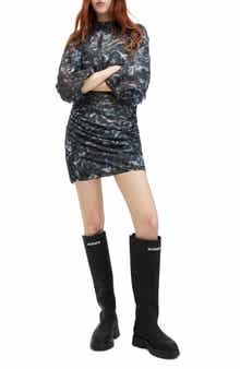 AllSaints Harlee Caladesi Abstract Print Long Sleeve Dress