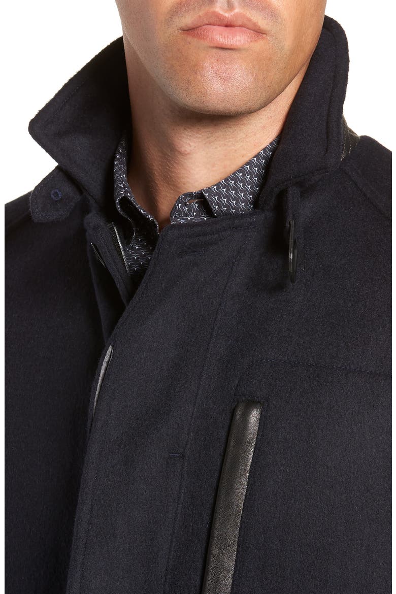 Kilo Slim Fit Wool Blend Coat, Alternate, color, NAVY
