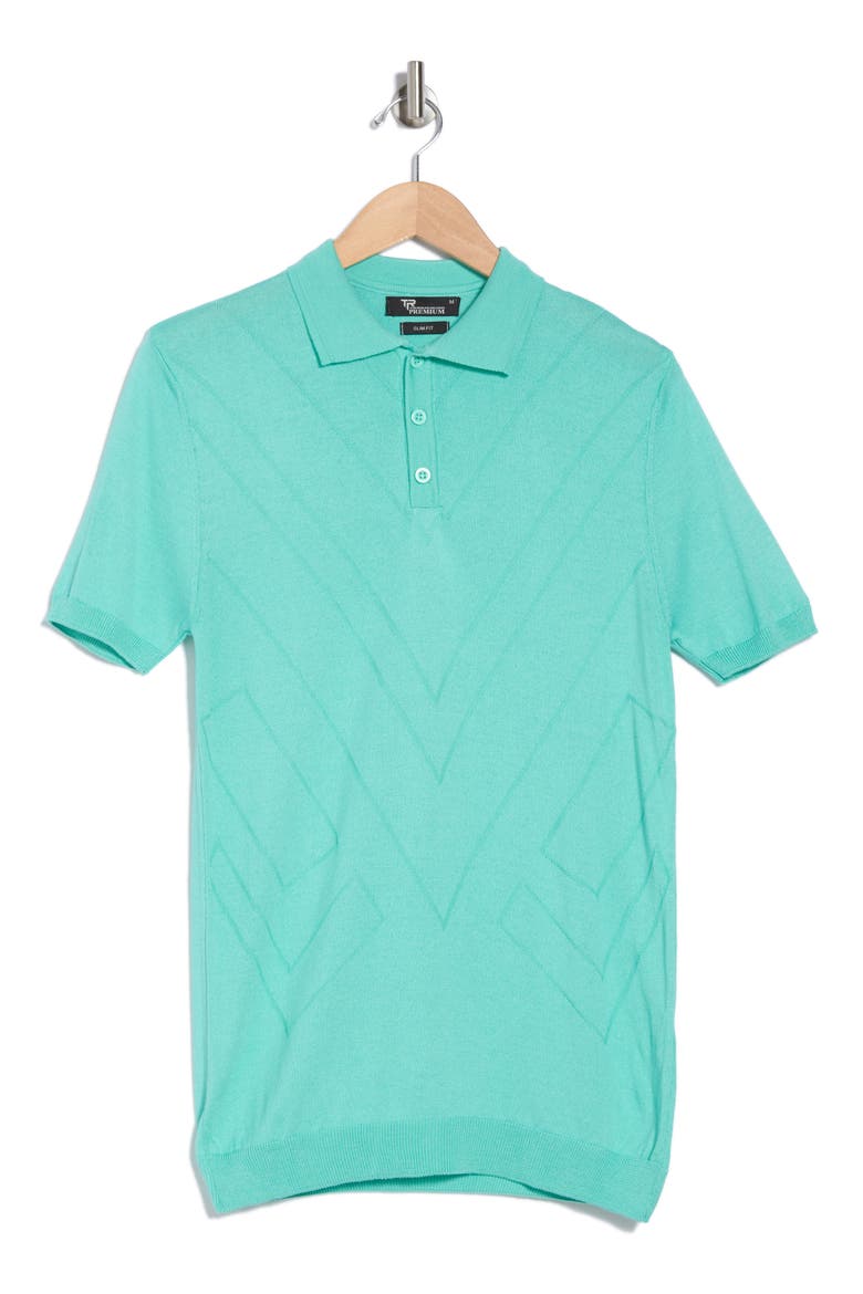 Textured Sweater Knit Polo, Alternate, color, TROPIC GREEN