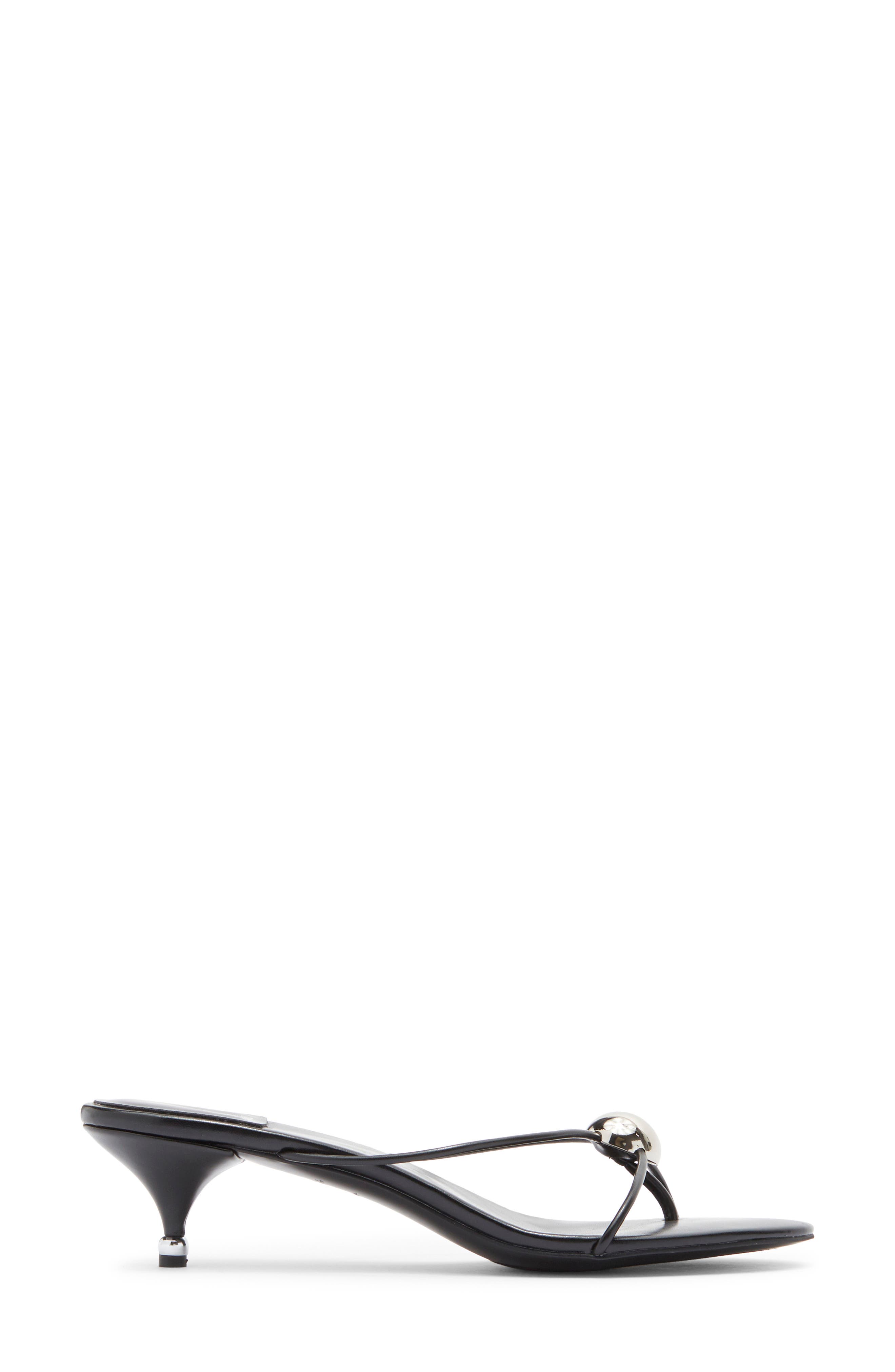 Jeffrey Campbell Preciosa Kitten Heel Sandal, Alternate, color, Black Silver