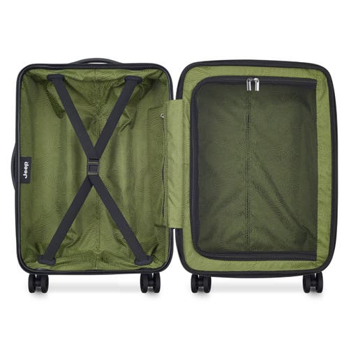 Jeep Jh004c Carry-on 20 Inch Hardside Expandable Luggage With Spinner Wheels In Green