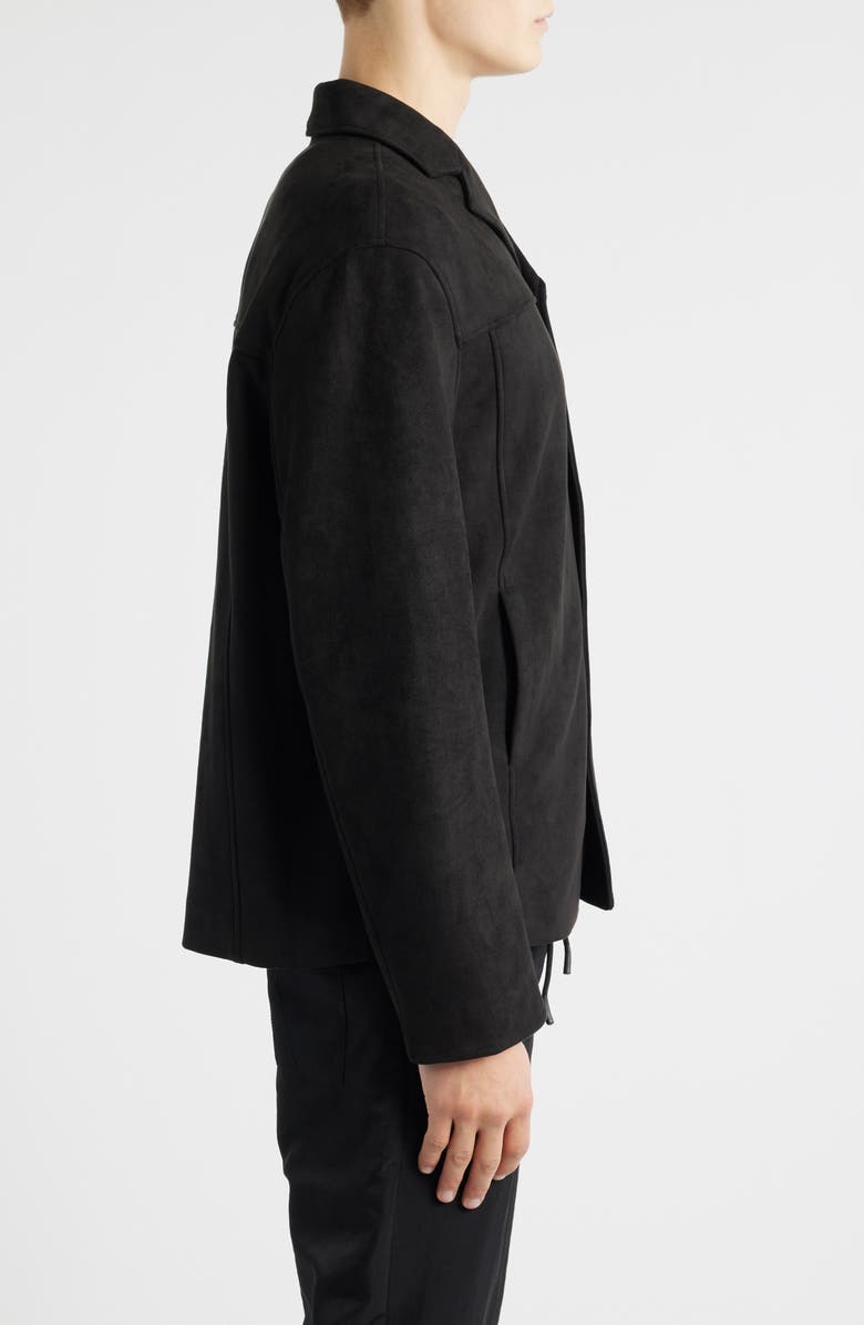 KROST Faux Suede Shirt Jacket, Alternate, color, Black