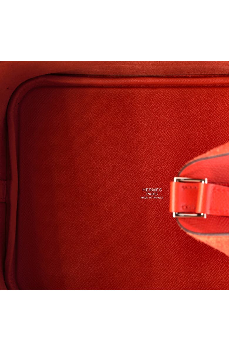 Pre-Owned Hermes Picotin Lock Bag Tressage Epsom MM, Alternate, color, Capucine/Bleu Du Nord/Rouge H