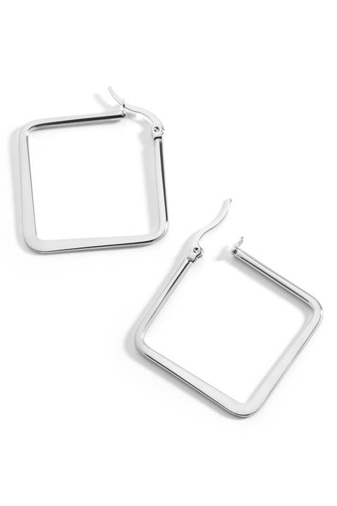 Geometric Girl Boss Hoop Earrings