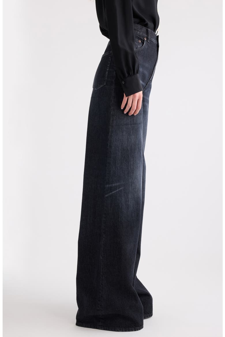 High Waist Wide Leg Jeans, Alternate, color, ONYX BLACK