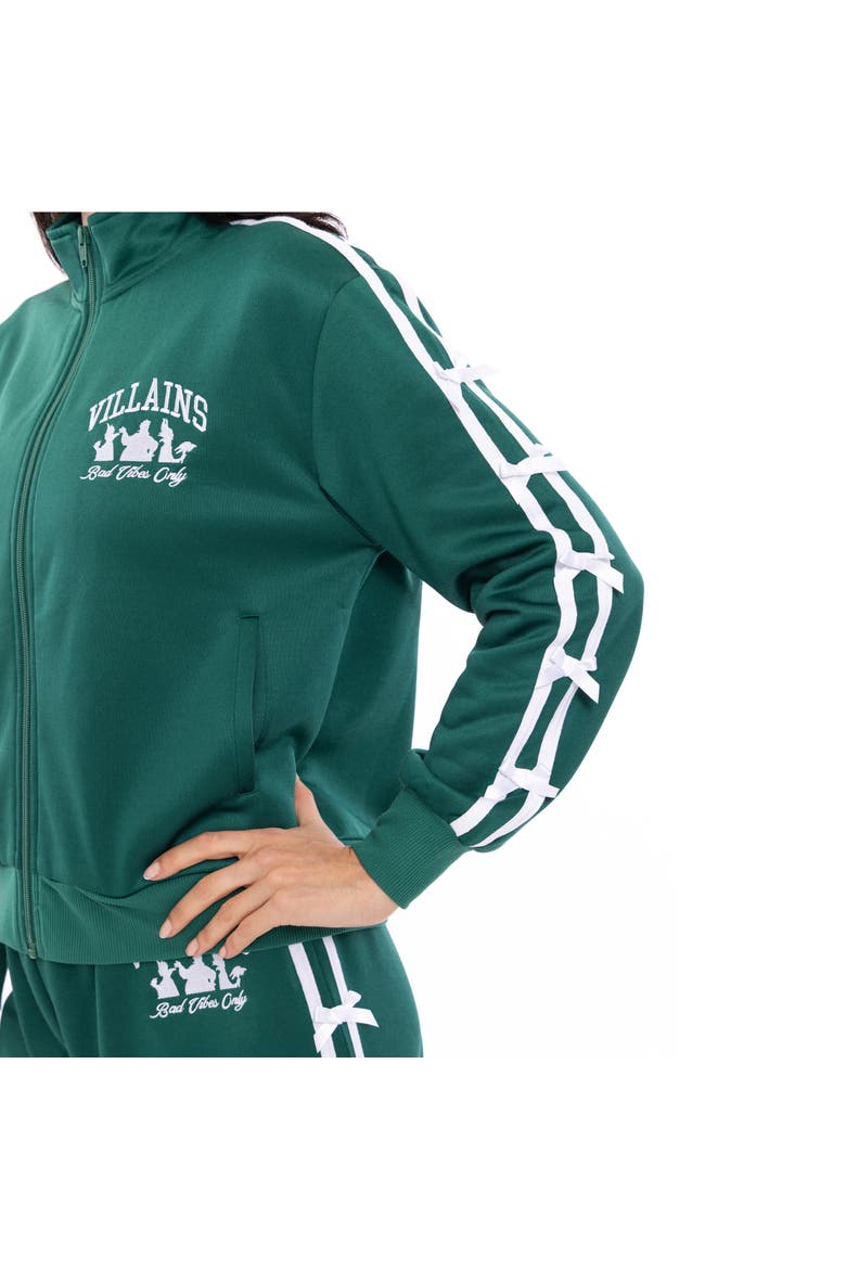 Princess Athletic Zip-Up Track Jacket, Alternate, color, Green Disney Villains