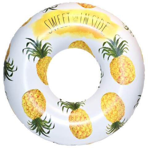 Sweet On The Inside 48 Inch Ring Float Pineapple Inflatable Jumbo Tube