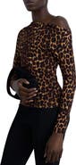 MANGO Asymmetric Off the Shoulder Long Sleeve Top