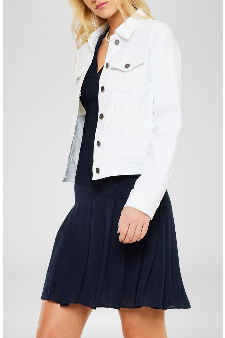 Yumi Denim Jacket, Alternate, color, White