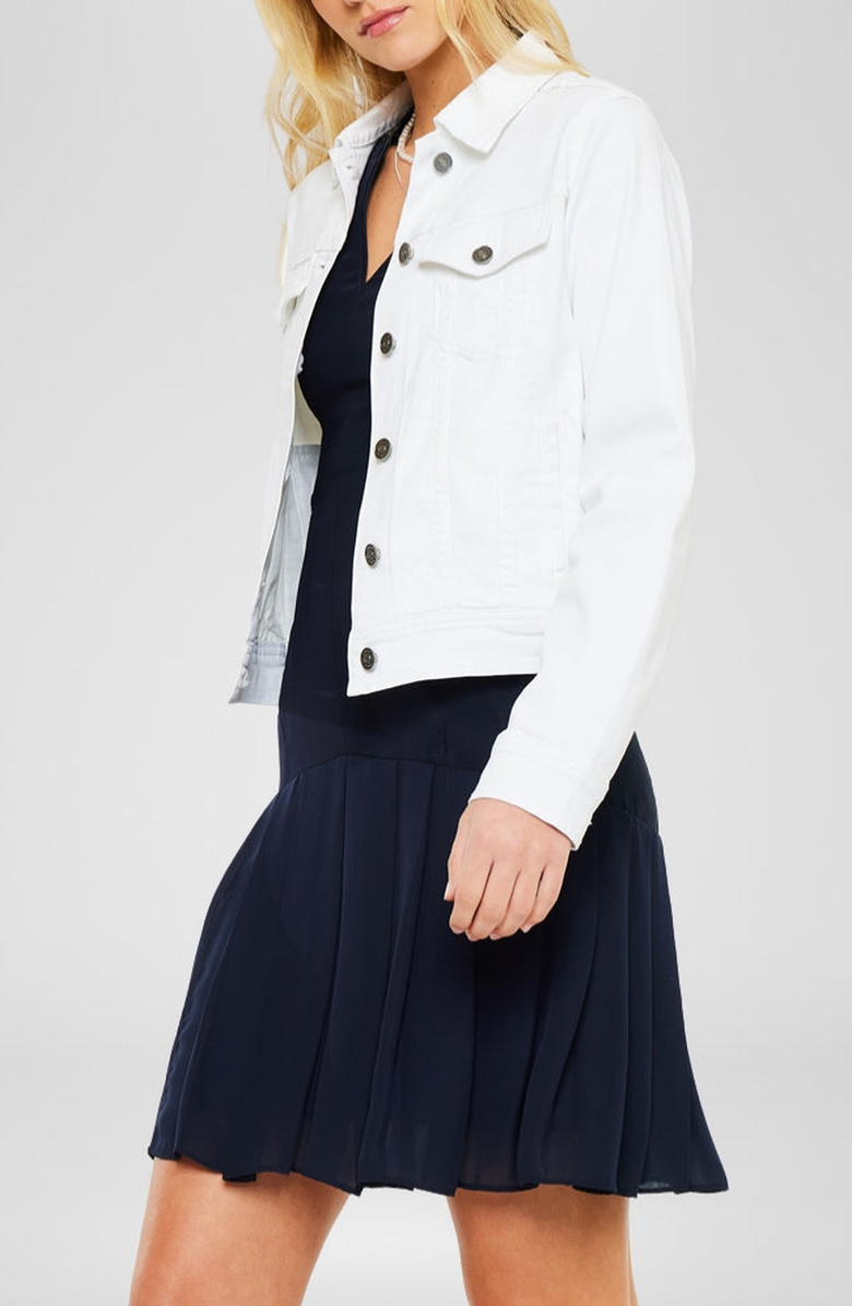 KanCan Yumi Denim Jacket, Alternate, color, White