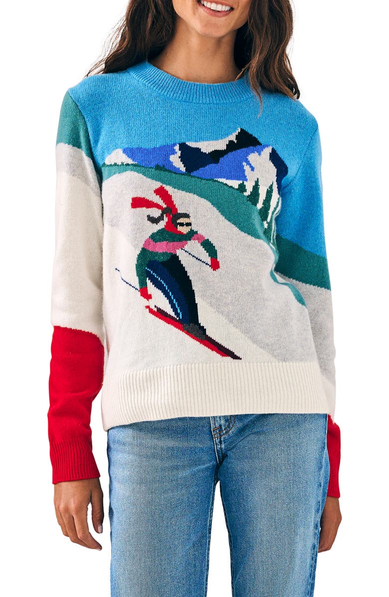 Faherty Mountain Coaster Crewneck Merino Wool Blend Sweater, Main, color, Mountain Coaster
